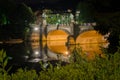 Bridge of Umberto I Turin, Italy by night. Royalty Free Stock Photo