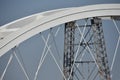 Bridge under construction over Danube river