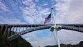 Bridge USA-Canada border from the river Royalty Free Stock Photo