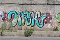 A bridge vandalized with street graffiti art