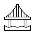 Bridge vector design, isolated on white background