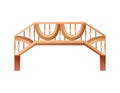 Bridge vector urban crossover architecture. Bridge-construction for transportation illustration. Bridged of river bridge