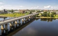 The bridge on Velokaya river in Pskov city