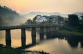 Bridge with village Royalty Free Stock Photo