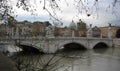 Bridge Vittorio Emanuele II to Rome in Italy.