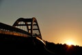 Bridge in the sunset Royalty Free Stock Photo