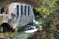 Bridge, waterfalls, river at the old town of Livadeia, in Boeotia region, Central Greece, Greece