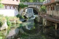 Bridge, waterfalls, river at the old town of Livadeia, in Boeotia region, Central Greece, Greece