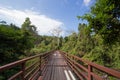The bridge on the way from car park to Haew Narok Waterfall in Khao Yai National Park,Nakhon Ratchasima province,Thailand Royalty Free Stock Photo