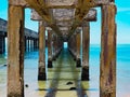 Bridge weathered by sea erosion Royalty Free Stock Photo