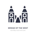 bridge of the west icon on white background. Simple element illustration from Monuments concept