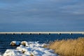 Bridge at winter coast
