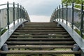 bridge with wooden stairs