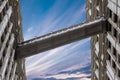 Bridge between the Wrigley Building at the financial district, Chiacago, IL, USA. bottom view Royalty Free Stock Photo