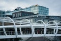 Bridge at The Yards Park, and modern buildings, in Washington, DC Royalty Free Stock Photo