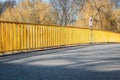 Bridge with yellow rail