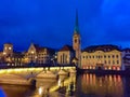 Bridge in Zurich by night