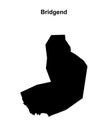 Bridgend outline map Royalty Free Stock Photo