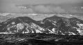 Bridger Mountains - Black and White Royalty Free Stock Photo