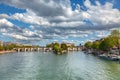 Bridges across the river Seine Royalty Free Stock Photo