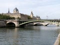 Bridges along the Seine in Paris, France Royalty Free Stock Photo