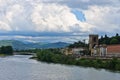 Bridges and architecture along river Arno in Florence, Tuscany