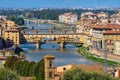 Bridges Arno River Ponte Vecchio Florence Italy Royalty Free Stock Photo