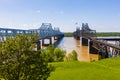 Bridges crossing the Mississippi River in Vicksburg, MS