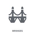 Bridges icon from Real estate collection. Royalty Free Stock Photo