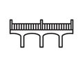 Bridges line Icon template black color editable Royalty Free Stock Photo