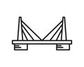 Bridges line Icon template black color editable Royalty Free Stock Photo