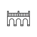 Bridges line Icon template black color editable Royalty Free Stock Photo