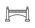 Bridges line Icon template black color editable Royalty Free Stock Photo