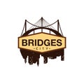 Bridges Ilustration Logo Royalty Free Stock Photo