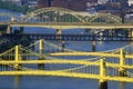 Bridges over the Allegheny River, Pittsburgh, PA Royalty Free Stock Photo