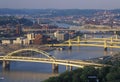 Bridges over the Allegheny River, Pittsburgh, PA Royalty Free Stock Photo