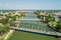 Bridges over the Brazos River Waco Texas Royalty Free Stock Photo