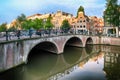 Bridges over canals in Amsterdam, Netherlands