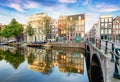 Bridges over canals in Amsterdam, Netherlands