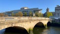 The bridges over River Liffey in Dublin - DUBLIN, IRELAND - APRIL 20, 2022 Royalty Free Stock Photo