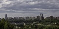 Bridges and Skyscrapers of Edmonton Downtown Royalty Free Stock Photo