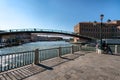 Bridges and streets of the old city of Venice. Bright sun. The beauty of the ancient city. Italy Royalty Free Stock Photo