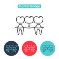 Bridges teeth icon.