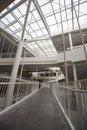 Bridges transitions in lobby of modern architecture building