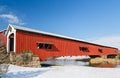 Bridgeton Covered Bridge at Christmas Royalty Free Stock Photo