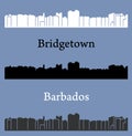 Bridgetown, Barbados city silhouette