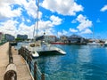 Bridgetown, Barbados - May 11, 2016: The downtown marina of Bridgetown, Barbados Royalty Free Stock Photo