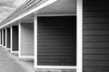 Repeating pattern of apartment garage doors Royalty Free Stock Photo