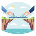 Bridging the Gap for a Business Partnership Royalty Free Stock Photo