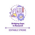 Bridging gaps in research concept icon Royalty Free Stock Photo